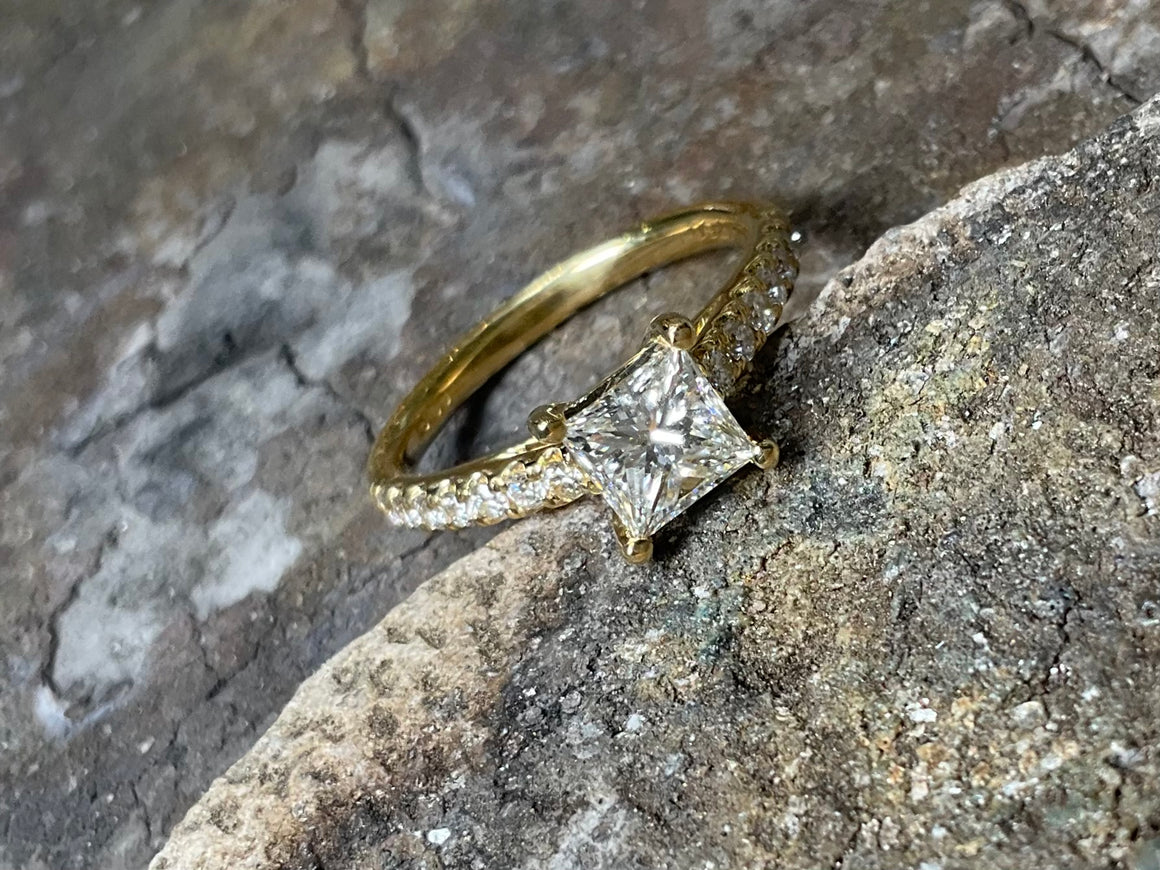 YELLOW GOLD DIAMOND RING - rx3200-18y0322