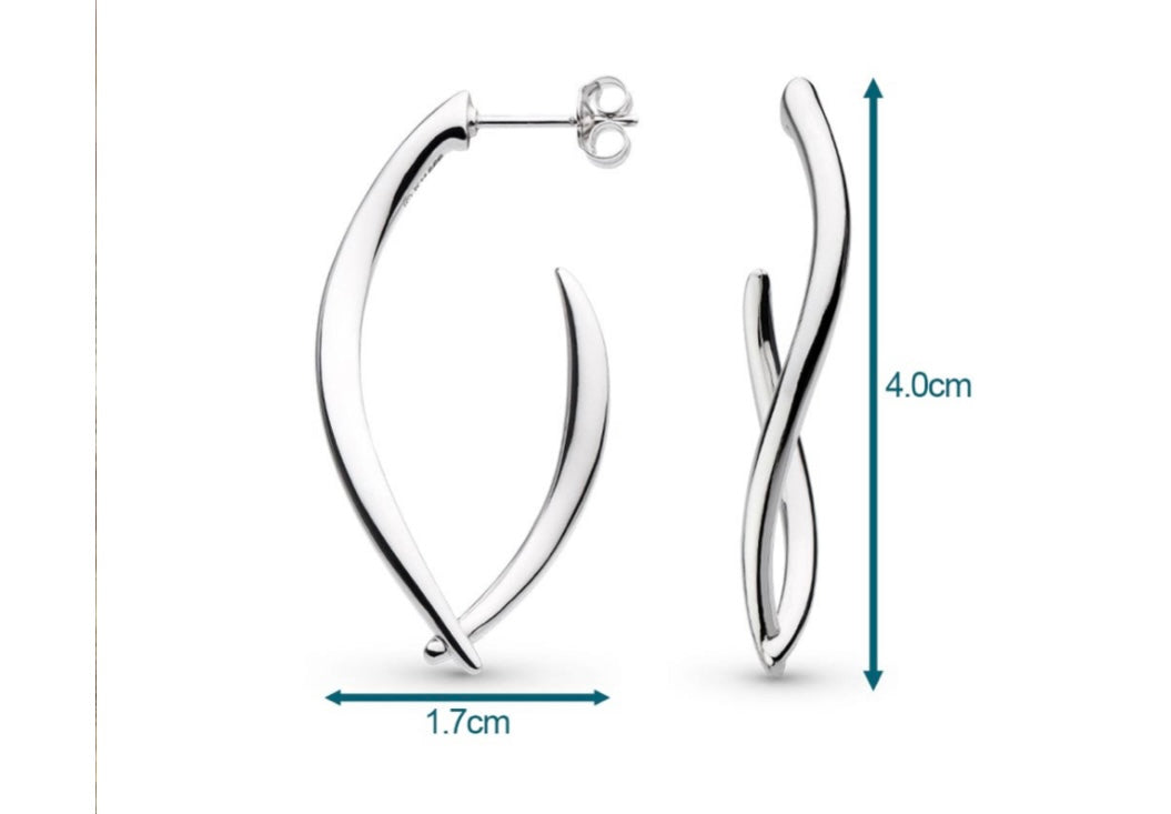 ENTWINE TWIST LINK STUD HOOP EARRINGS - 60228