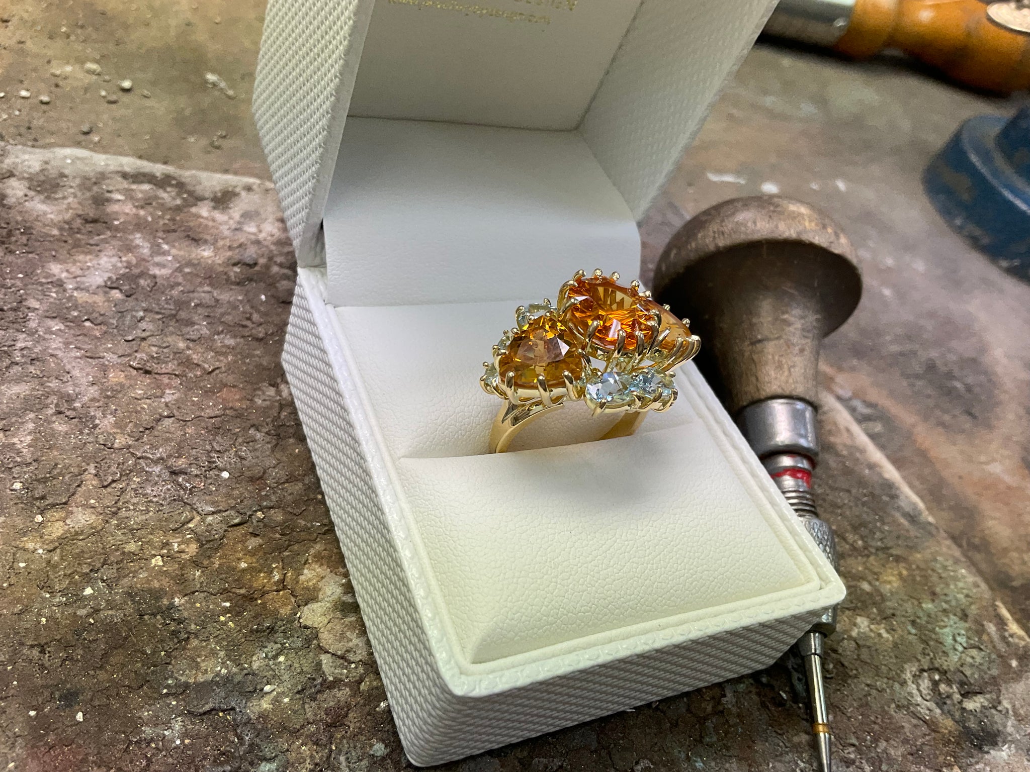 Bespoke yellow gold ring hand made in our Chester store