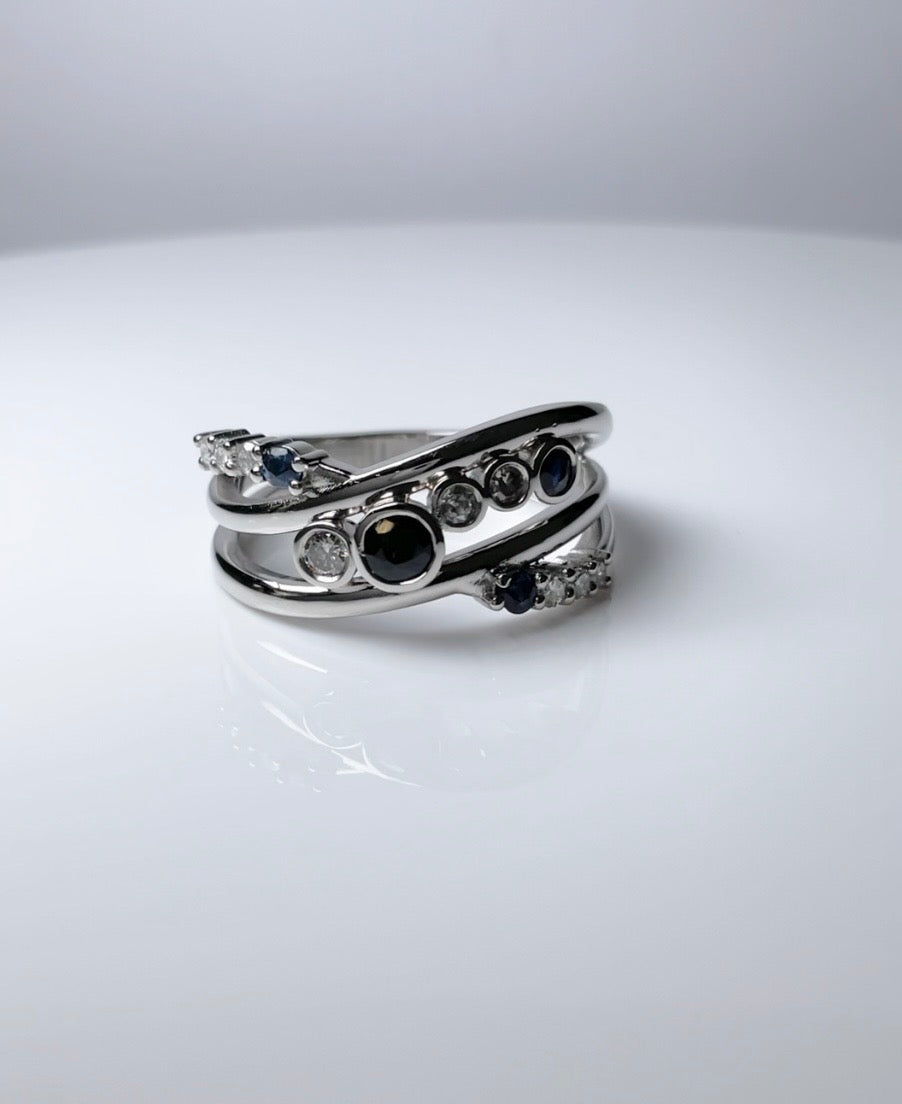 BESPOKE SAPPHIRE & DIAMOND RING