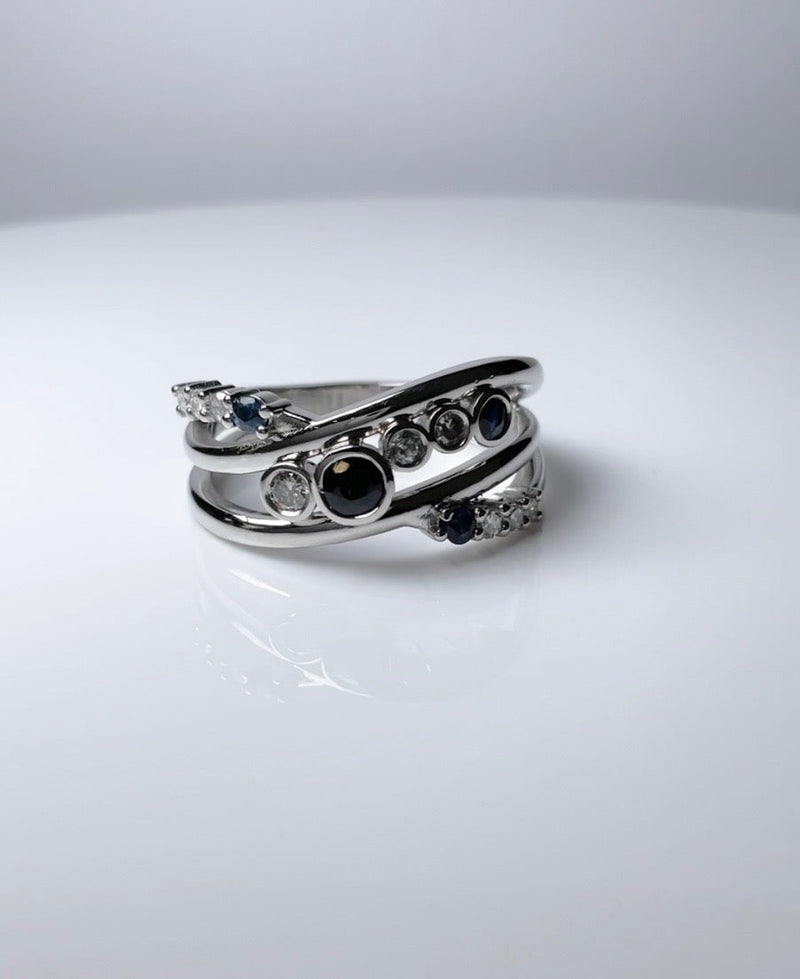 BESPOKE SAPPHIRE & DIAMOND RING