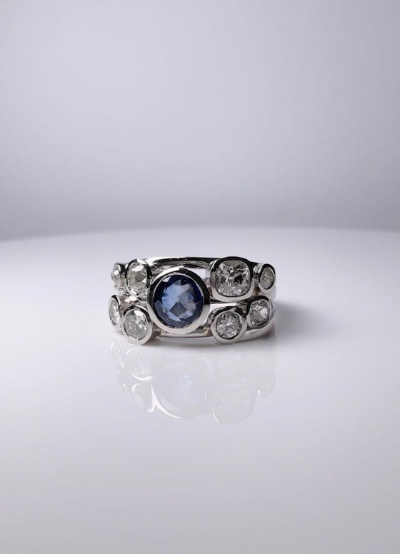 BESPOKE DIAMOND & SAPPHIRE RING