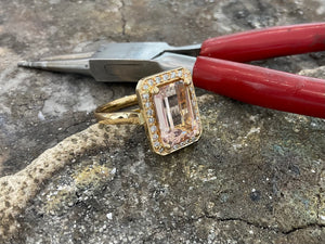 MORGANITE AND DIAMOND RING - JBD-design-3r