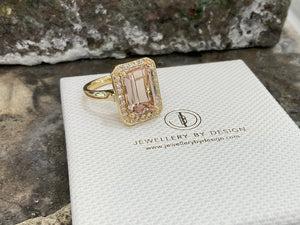 MORGANITE AND DIAMOND RING - JBD-design-3r