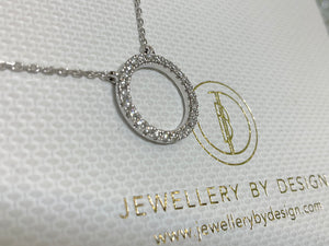 White gold and diamond necklace - nf9431-18w-app1123