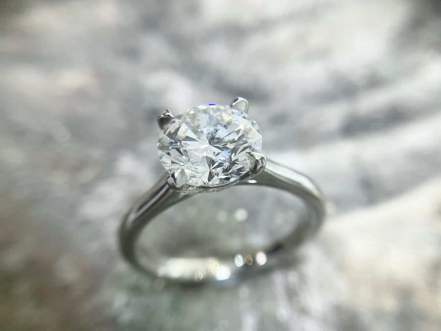 LAB GROWN BRILLIANT CUT DIAMOND RING - rx5586plt-lab-rnd-0125