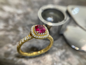 RUBY & DIAMOND RING - rx4506-18y1015