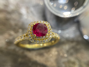 RUBY & DIAMOND RING - rx4506-18y1015