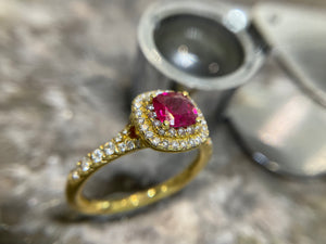 RUBY & DIAMOND RING - rx4506-18y1015