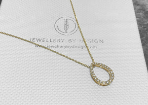 18ct YELLOW GOLD DIAMOND NECKLACE - nf13532-18y-app1123