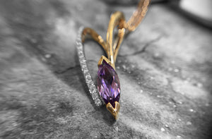 AMETHYST AND DIAMOND PENDANT - 31-04640-0