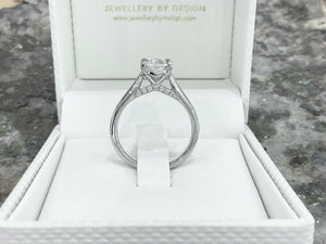 LAB GROWN OVAL DIAMOND RING - rx12876plt-of-lab-0824