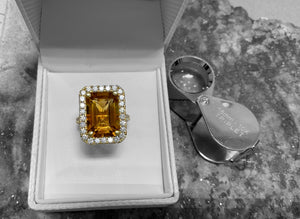 CITRINE AND DIAMOND RING eng33718ctd-18y