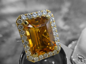 CITRINE AND DIAMOND RING eng33718ctd-18y