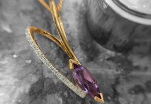 AMETHYST AND DIAMOND PENDANT - 31-04640-0