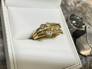 Yellow Gold Diamond Ring - re8627-18y-app