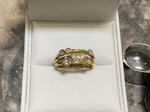 Yellow Gold Diamond Ring - re8627-18y-app