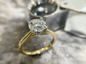 LAB GROWN DIAMOND RING - rx5586-18yplt-rd-lab-0225