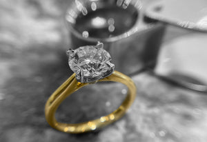 LAB GROWN DIAMOND RING - rx5586-18yplt-rd-lab-0225