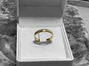 18ct YELLOW GOLD WEDDING RING - xd424