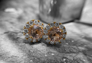 MORGANITE AND DIAMOND EARRINGS - 59407e003-815