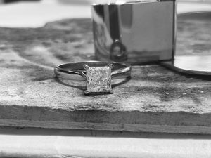 WHITE GOLD PRINCESS CUT DIAMOND RING - mwss059710018w310