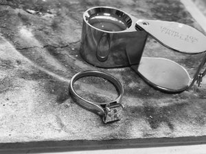 WHITE GOLD PRINCESS CUT DIAMOND RING - mwss059710018w310