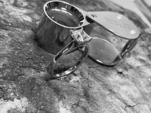 WHITE GOLD PRINCESS CUT DIAMOND RING - mwss059710018w310