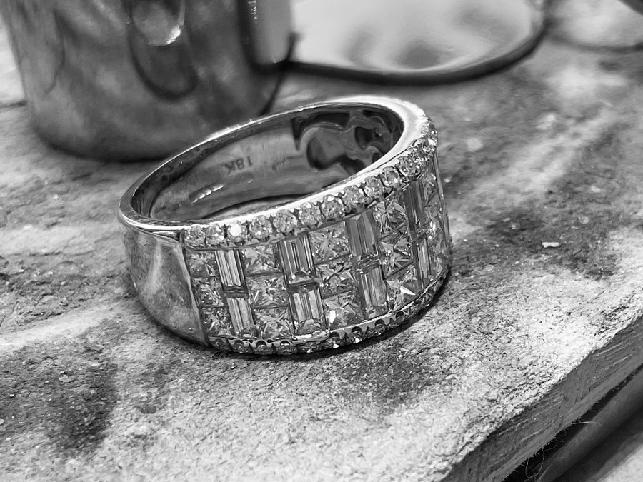 WHITE GOLD DIAMOND RING - 48834r001-18w