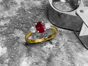 RUBY AND DIAMOND RING - t3o1007ruby609c