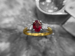 RUBY AND DIAMOND RING - t3o1007ruby609c