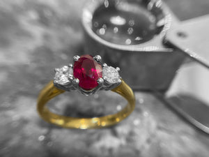 RUBY AND DIAMOND RING - t3o1007ruby609c