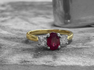 RUBY AND DIAMOND RING - t3o1007ruby609c