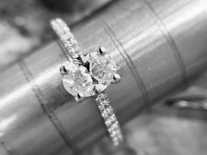 OVAL CUT DIAMOND RING - eng5488plt-0622