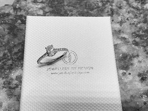 OVAL CUT DIAMOND RING - eng5488plt-0622