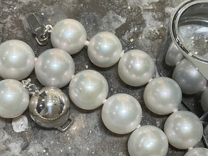 27 inch FRESHWATER PEARL NECKLACE - f1011whtpo-0124