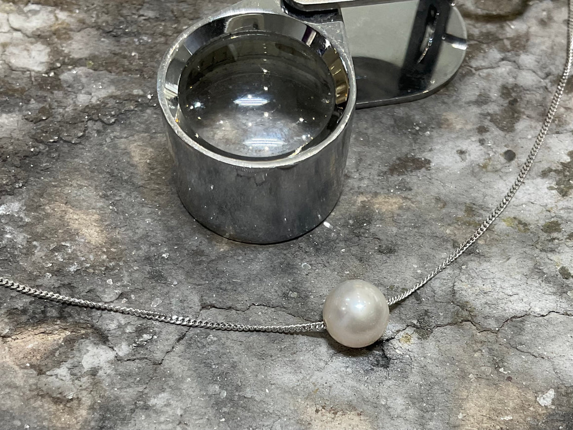 FRESHWATER PEARL NECKLACE - pjr187wgw-9w