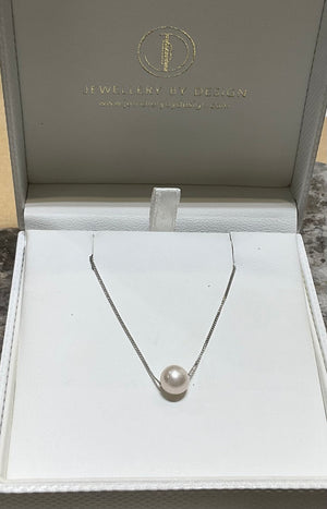 FRESHWATER PEARL NECKLACE - pjr187wgw-9w
