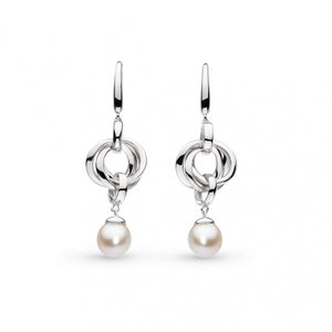 Bevel Trilogy Pearl Freshwater Pearl  Drop Earrings - 5160 FP