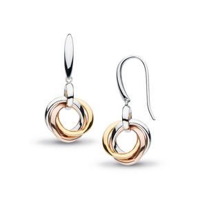 Bevel Trilogy Golds Drop Earrings - 6169GRG