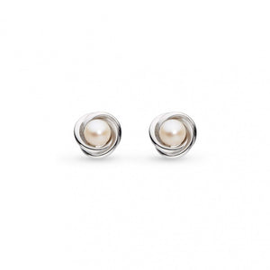 Bevel Trilogy Pearl Freshwater Pearl Stud Earrings - 3160 FP