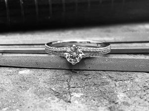 Platinum Diamond Engagement Ring - dsr29-45plt0219