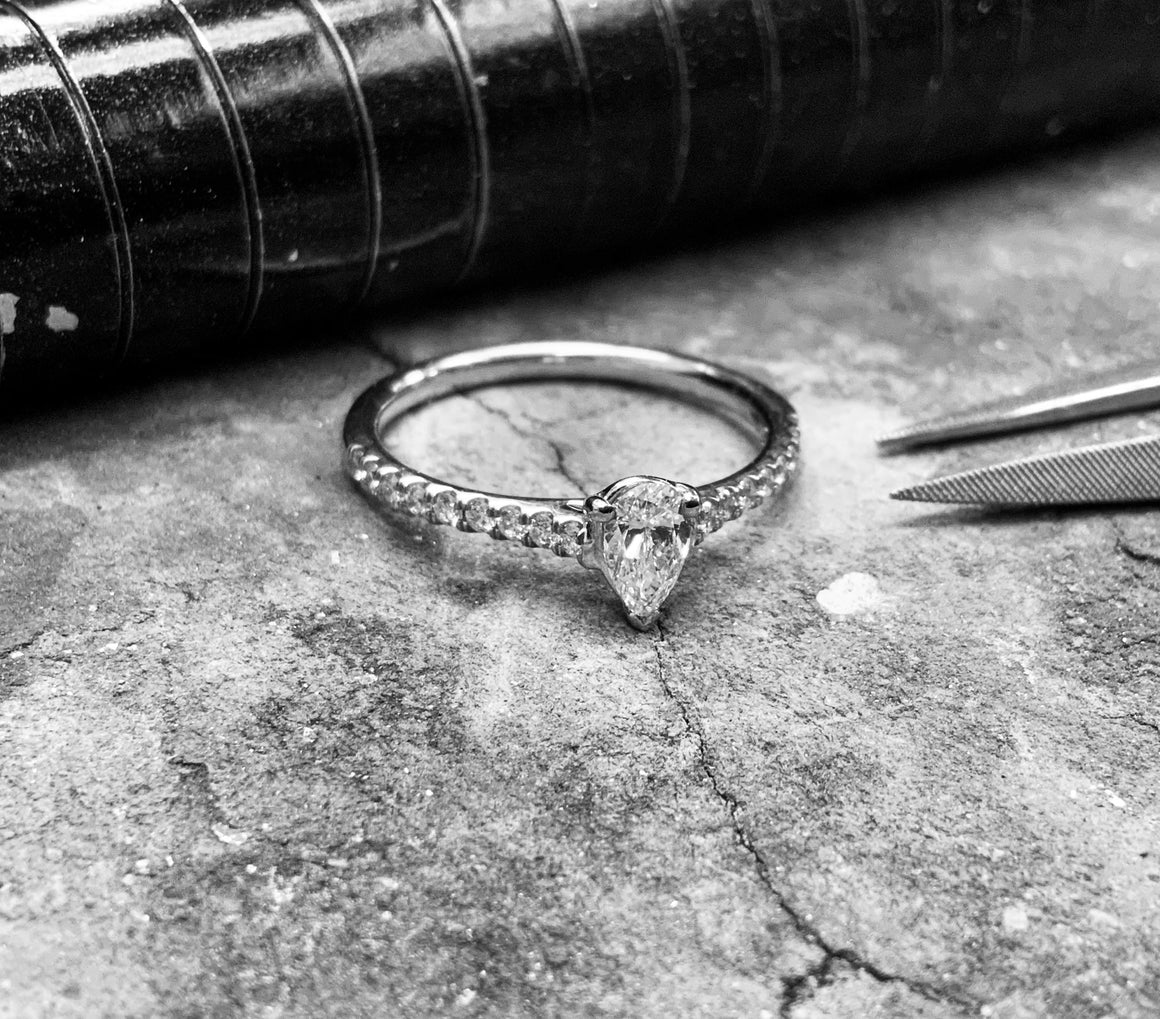 Platinum Diamond Engagement Ring - eng4428-plt1018