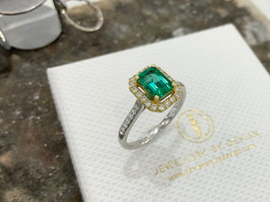 Emerald and diamond ring - 9510078110021