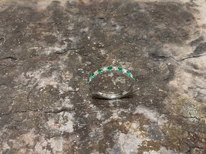 White gold diamond and emerald eternity ring - r17547e-18w