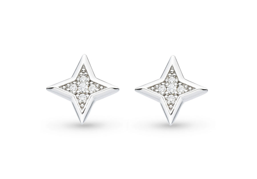 REVIVAL ASTORIA STARBURST PAVE CUBIC ZIRCONIA STUD EARRINGS - 30411CZ