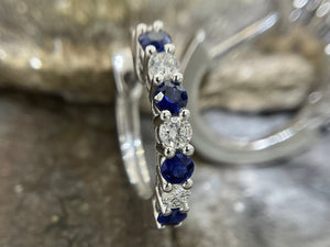 Diamond and sapphire earrings - e07020s-18w