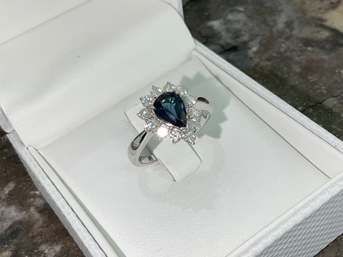 Sapphire and diamond dress ring - 84291r38b-18kw