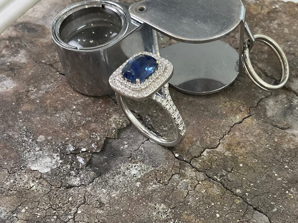 Sapphire and diamond dress ring - eng5163-18w0417