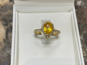 YELLOW SAPPHIRE AND DIAMOND RING  rx5110-18yw-1021